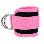 Gym Ankle Straps Double D-Ring Adjustable Neoprene Padded Cuffs