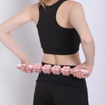 4-Wheel Massage Stick Leg Beautizer With Cylindrical Handle Ring Stick